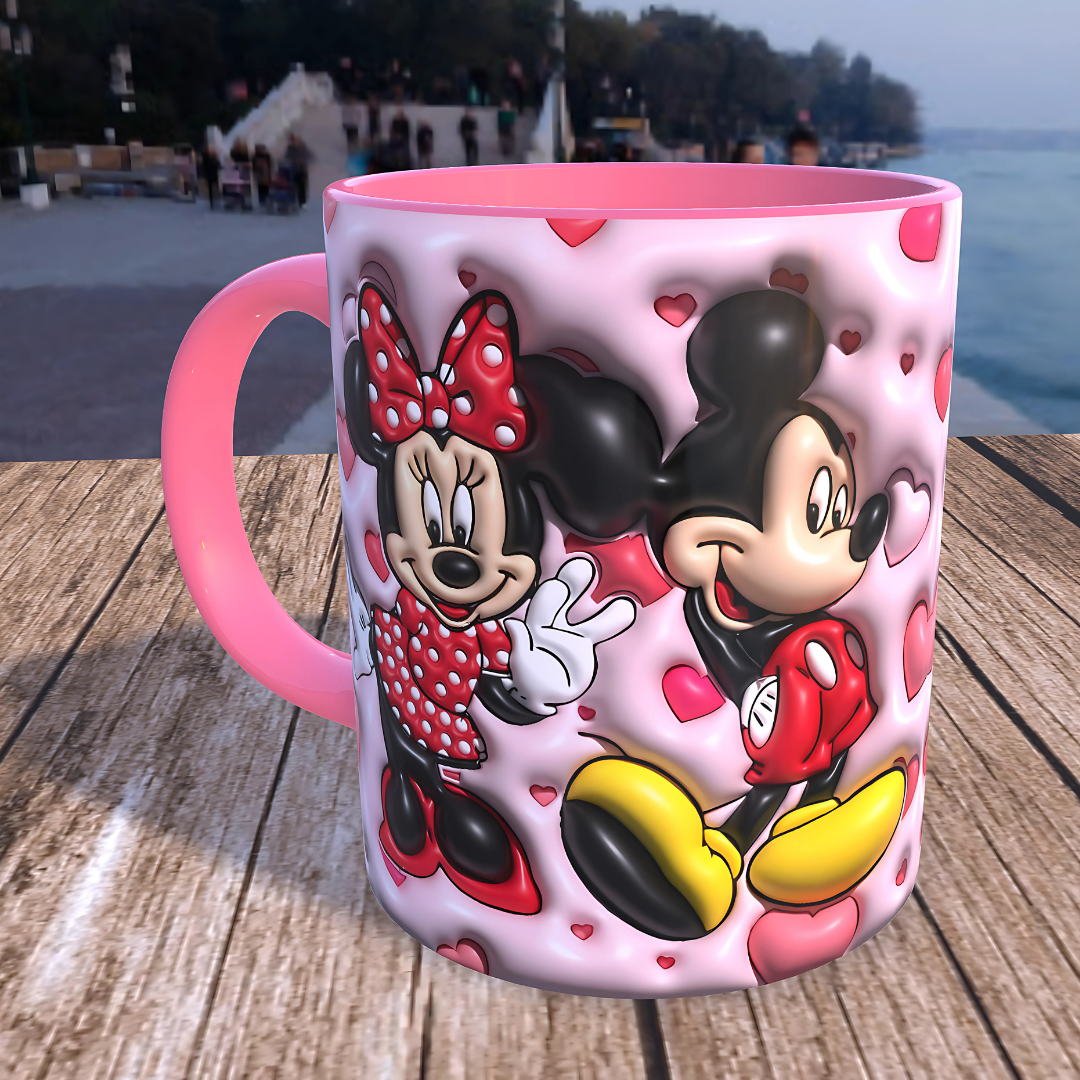 Mickey ve Minnie Mouse Tasarım Kupa-Hediye Kupa Bardak