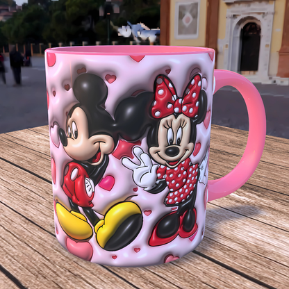 Mickey ve Minnie Mouse Tasarım Kupa-Hediye Kupa Bardak